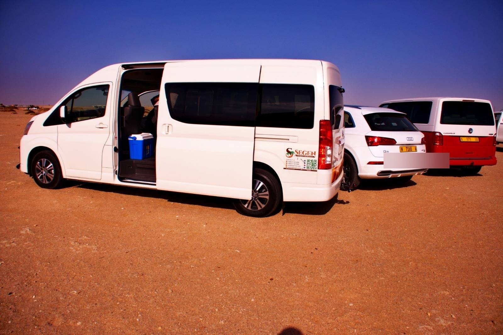 SEGEN Tours branded minibus fleet ready for rentals